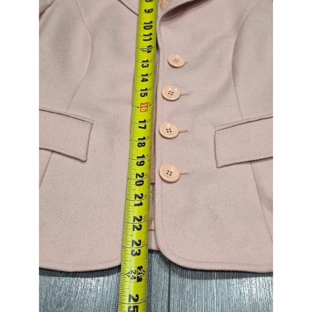 Valentino Roma Italy Cropped Cupro jacket lagenlook Blazer Peach XS A005364 - Picture 2 of 10